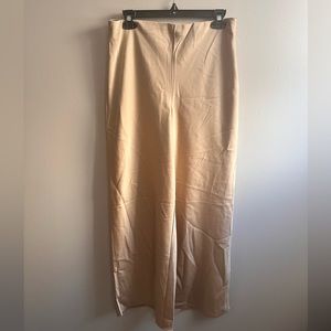 Rachel- Rachel Roy champagne satin wide leg holiday trouser NWOT size 8